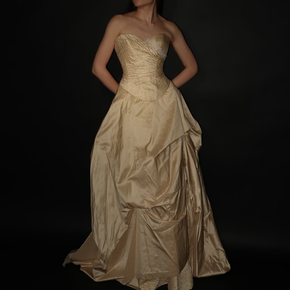 Brand New US 2-4 Beaded Sweetheart Corset Two-Piece Evening Gown